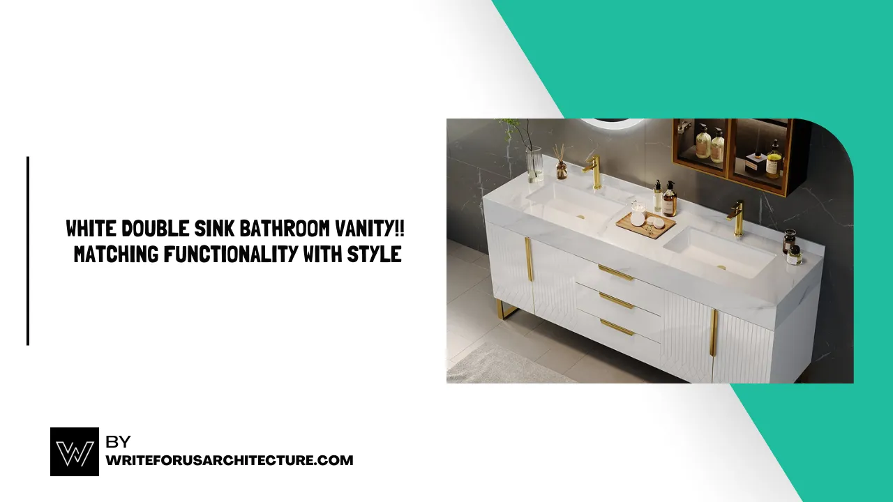 White Double Sink Bathroom Vanity